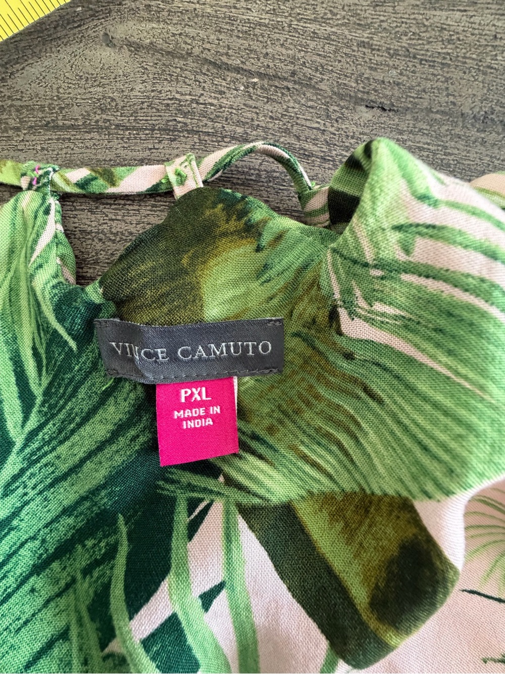 Vince Camuto Green and Pink Tropical Halter Maxi Dress - Picture 9 of 13